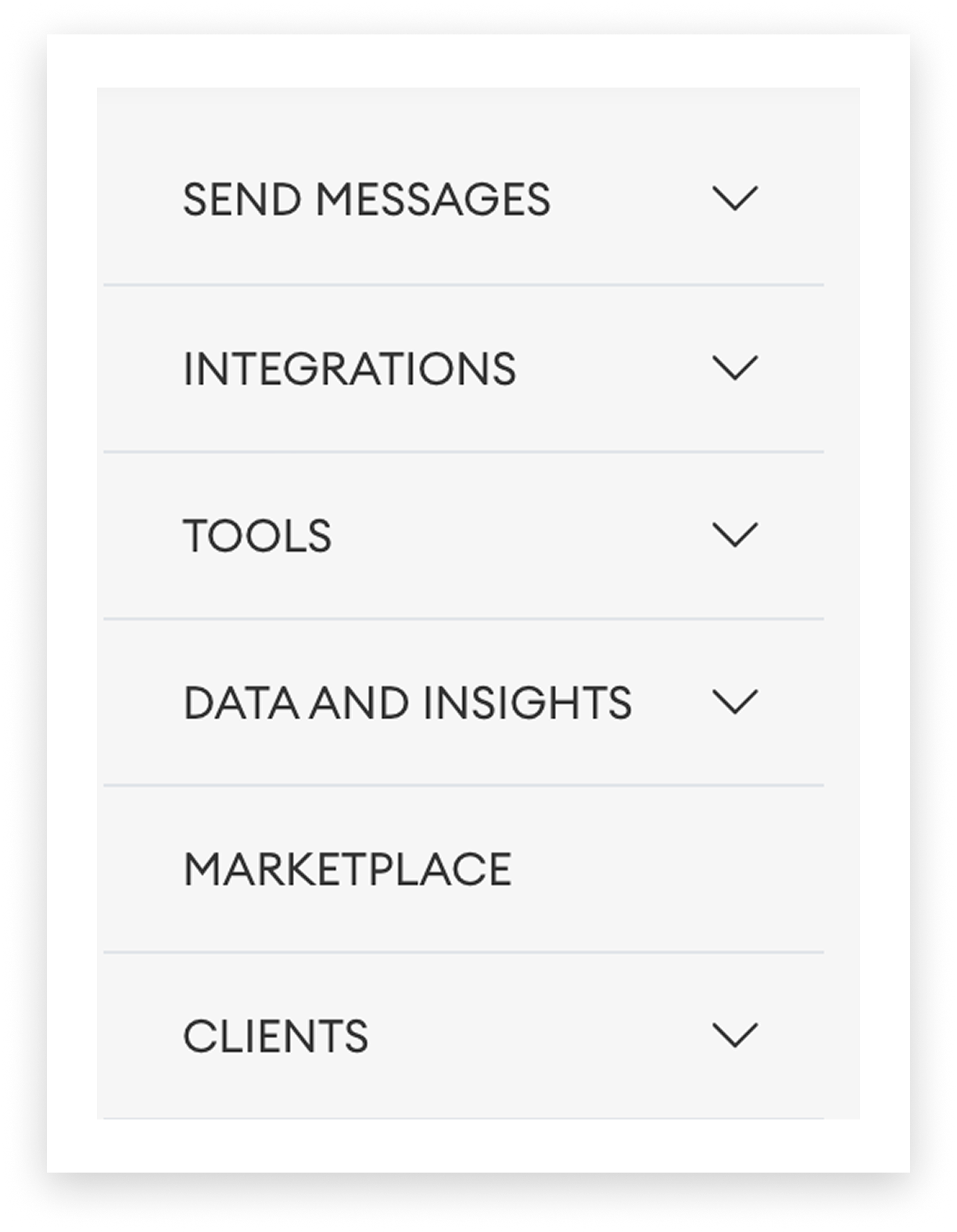 screenshot of Digicel Pacific Message Hub account main side-menu
